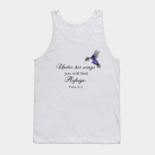 Under his wings you will find refuge Psalm 91 Tank Top